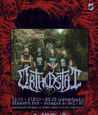 ORTHOSTAT: Devastação Death Metal em Jaraguá do Sul ao lado do Flesh Grinder e Sepulcro